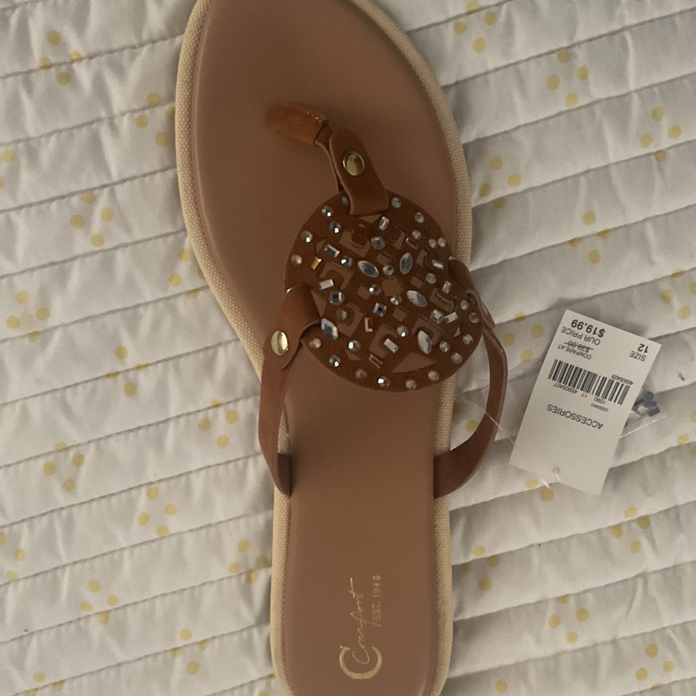 Elegant Brown Sandals with Studded Accents